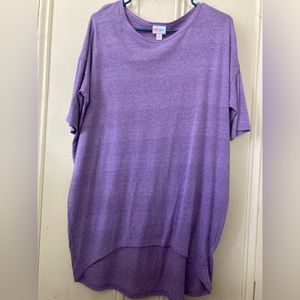 LuLaRoe IRMA High-Low Tunic, XS, Heather Purple